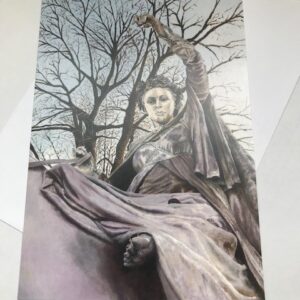 Lady on the White Horse I Greetings Card
