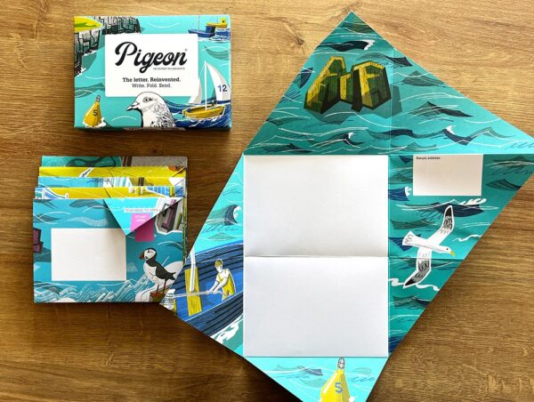 Pigeon Posted Pack of 6 combined letter and envelopes - Image 2